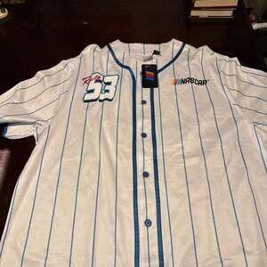 NASCAR Eric Estepp Pin Stripe Baseball Jersey - Out of the Groove